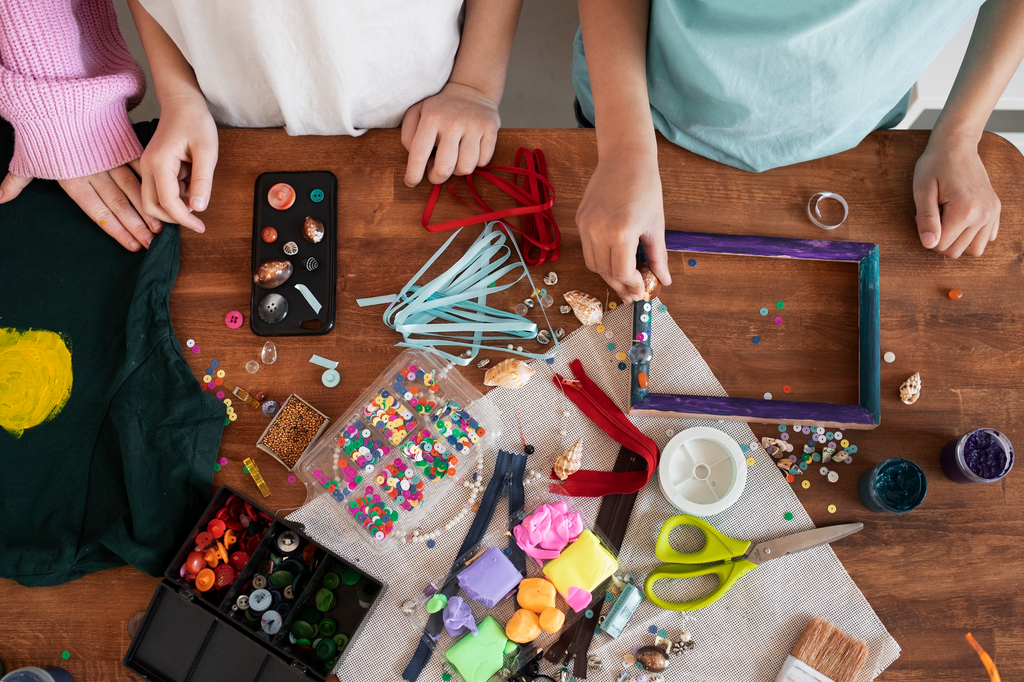 Children enjoying hands-on creative activities and arts and crafts at Welmont Preschool in Jaipur