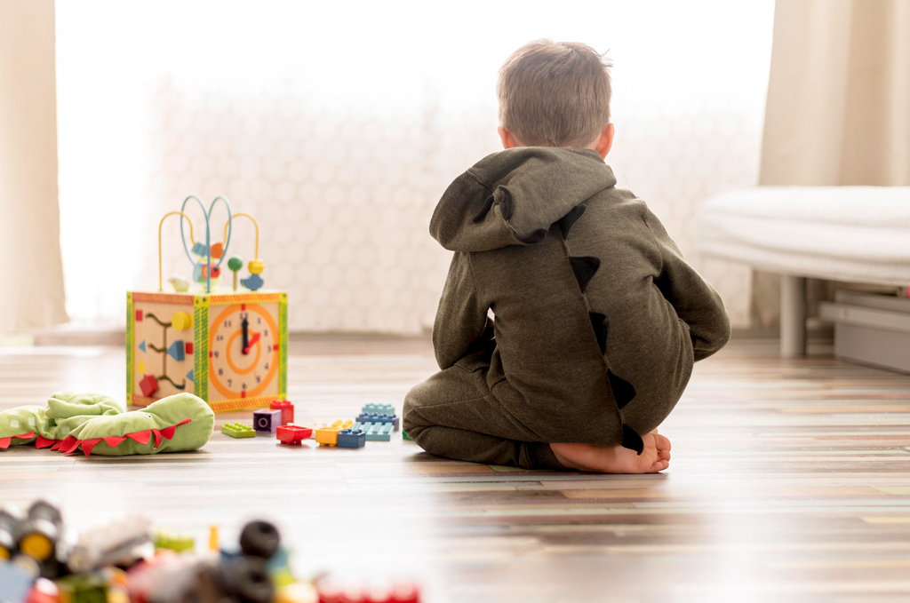 Child engaged in independent play and early learning activities at Welmont Preschool in Jaipur